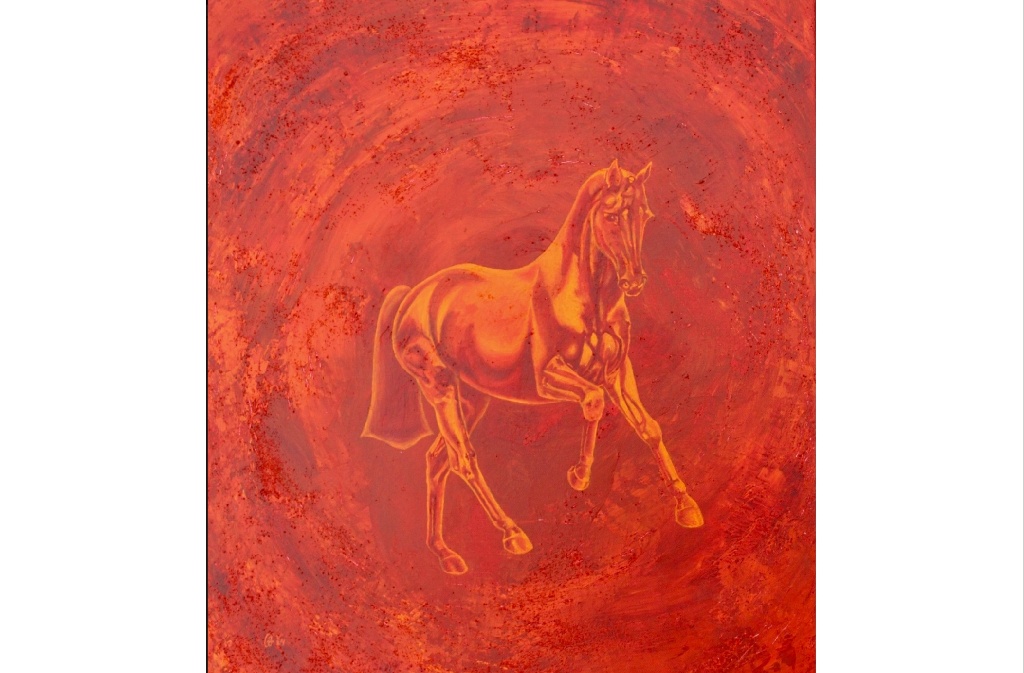 Galoppstudie - 50 x 60 cm, Acryl auf Leinwand