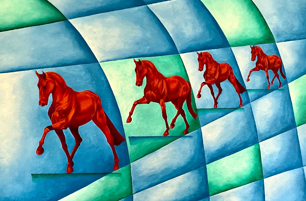 Trabtraversale - 120x100cm - Öl auf LW