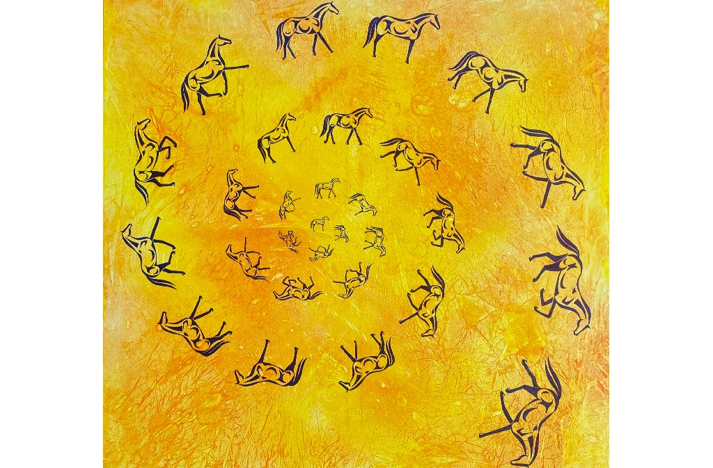 Spirale GGA - 100x100 cm - Acryl auf Leinwand